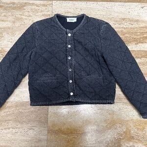 M (size 2) ba&sh Gibus quilted jacket in black